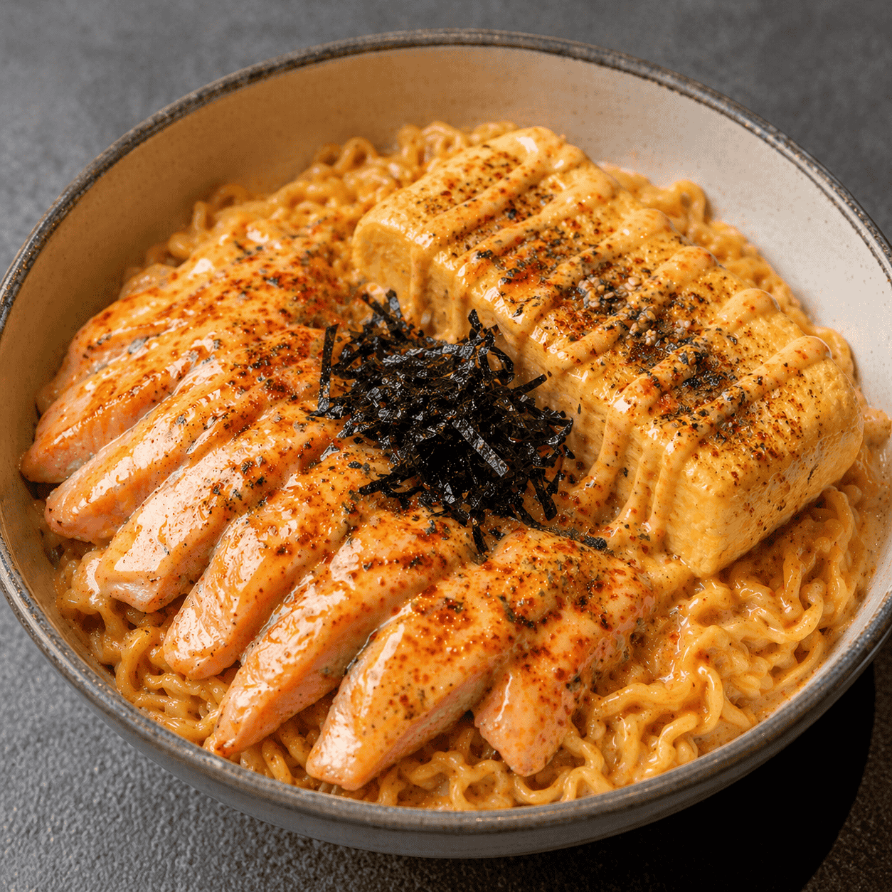Indomie Mentai Tamago Salmon Rice Bowl Boss